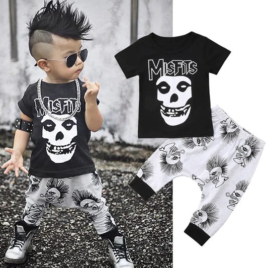 Baby Boy Clothes Black Skull